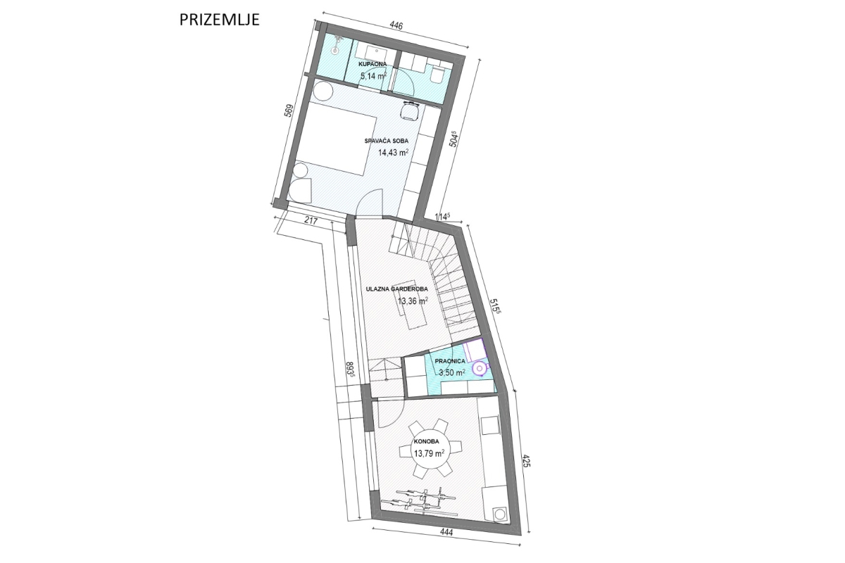Casa in pietra dalmata da ristrutturare con progetto