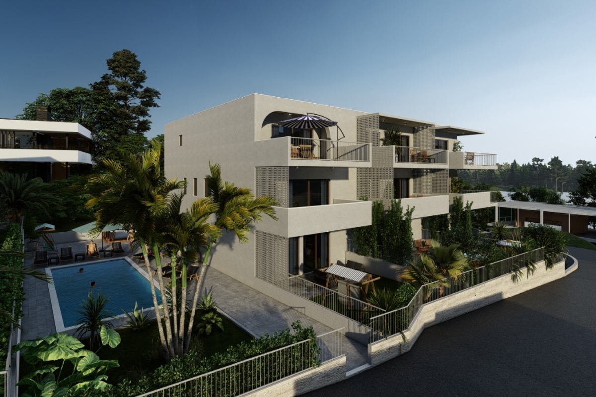 Appartamento in un nuovo edificio a Ciovo con vista mare