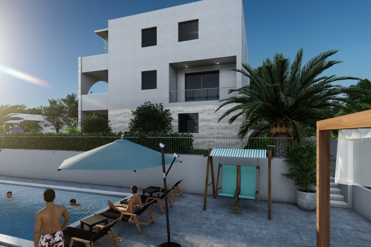 Appartamento in un nuovo edificio a Ciovo con vista mare