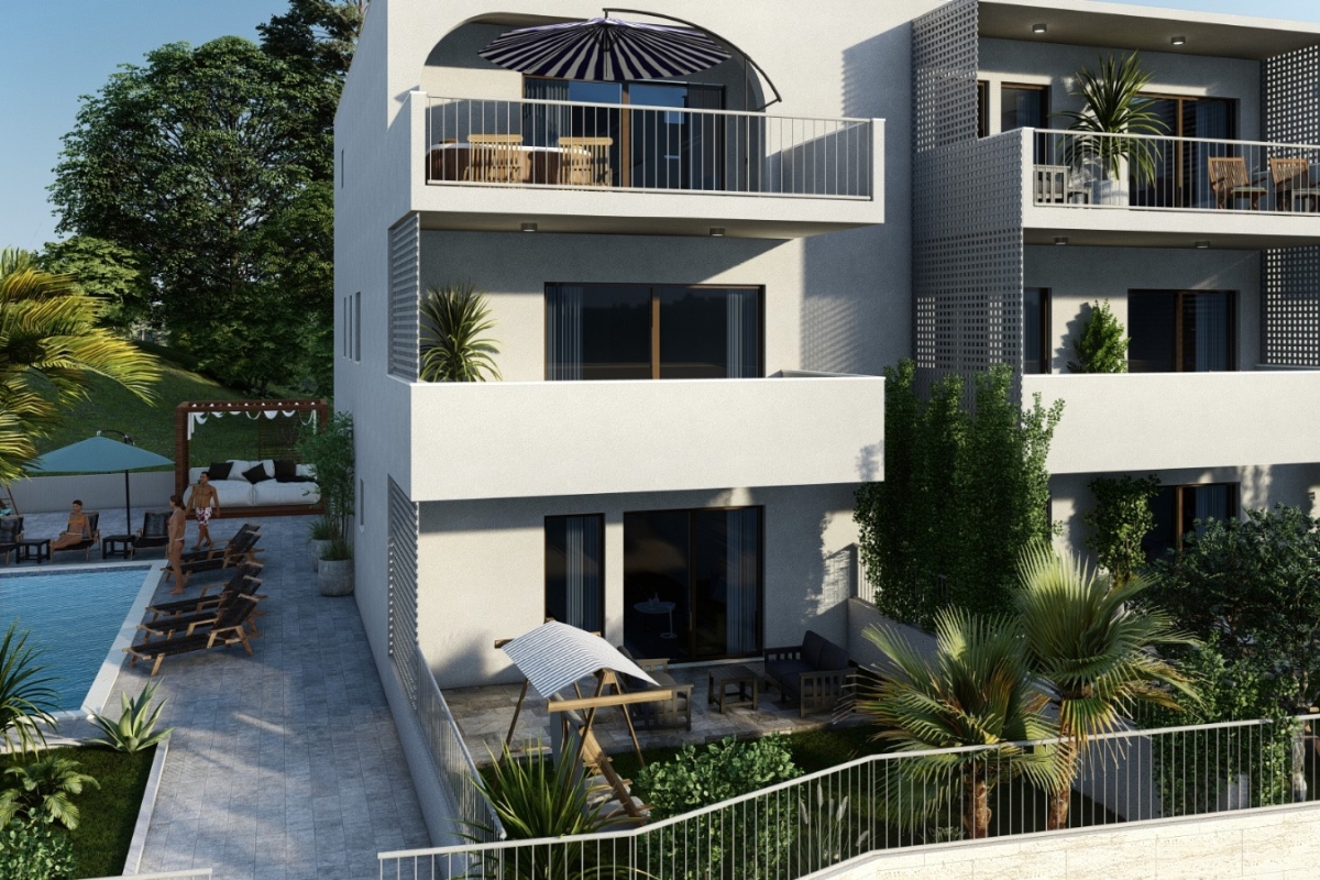 Appartamento in un nuovo edificio a Ciovo con vista mare