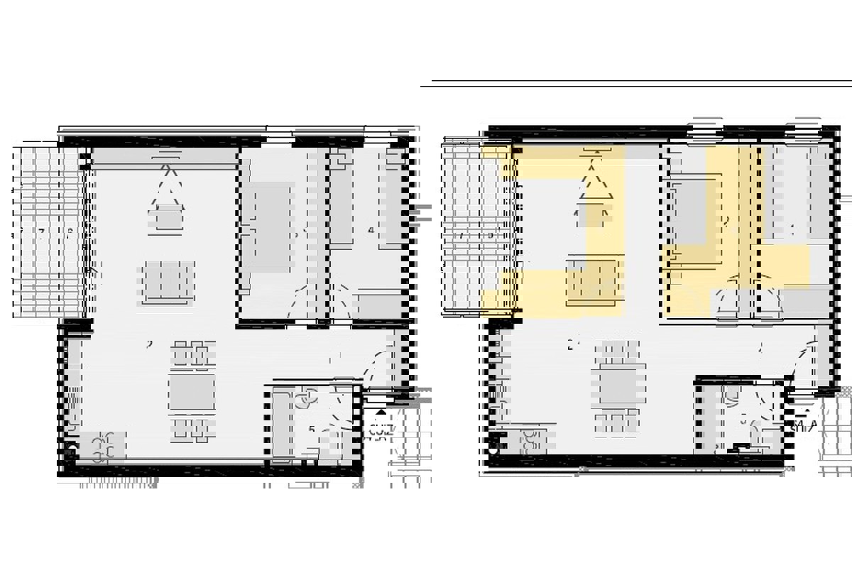 Moderno appartamento con due camere da letto in riva al mare