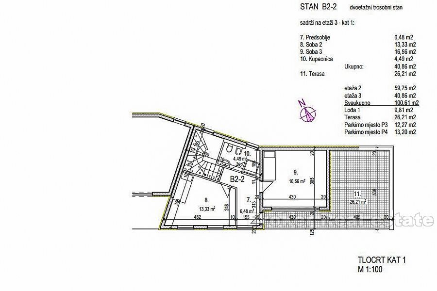 Attraente appartamento con 3 camere da letto, Podstrana, in vendita