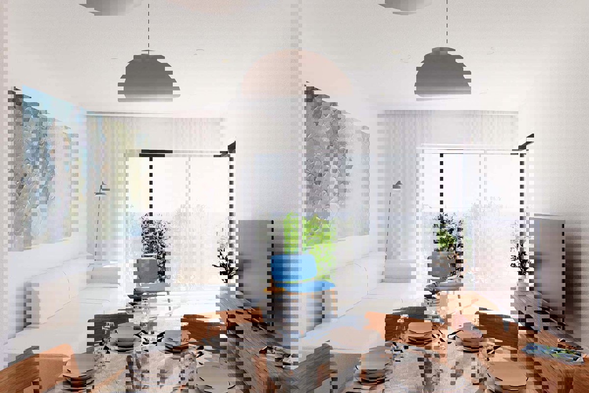 Appartamento con tre camere da letto in un edificio di nuova costruzione con vista mare