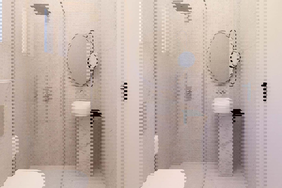 Appartamento con tre camere da letto in un edificio di nuova costruzione con vista mare