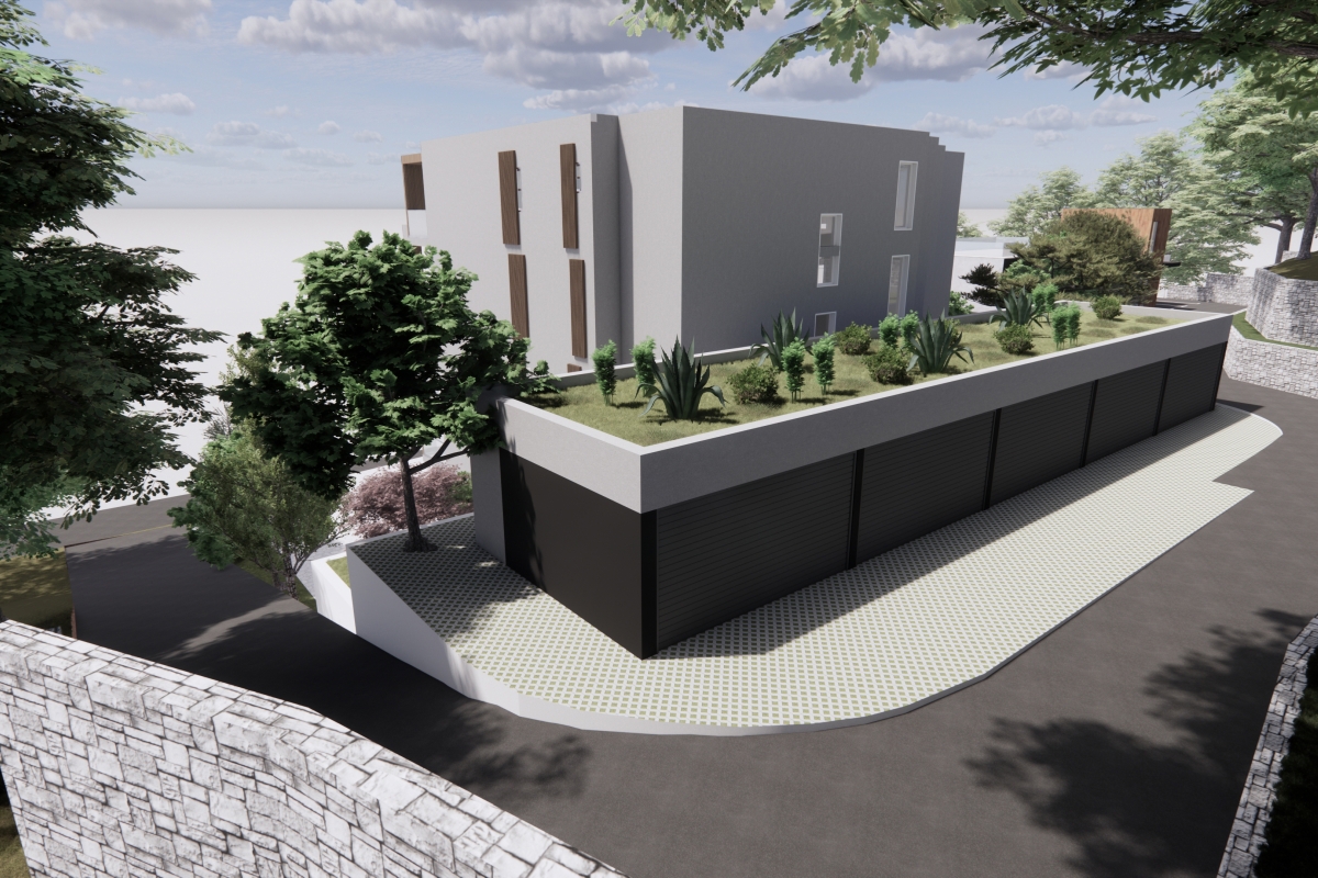 Terreno edificabile con progetto vista mare