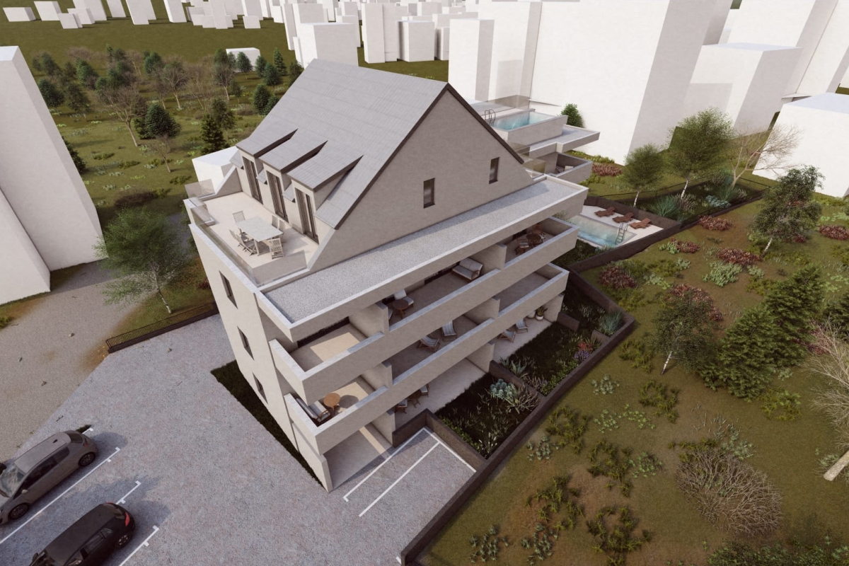 Attico di lusso con piscina privata e vista mare