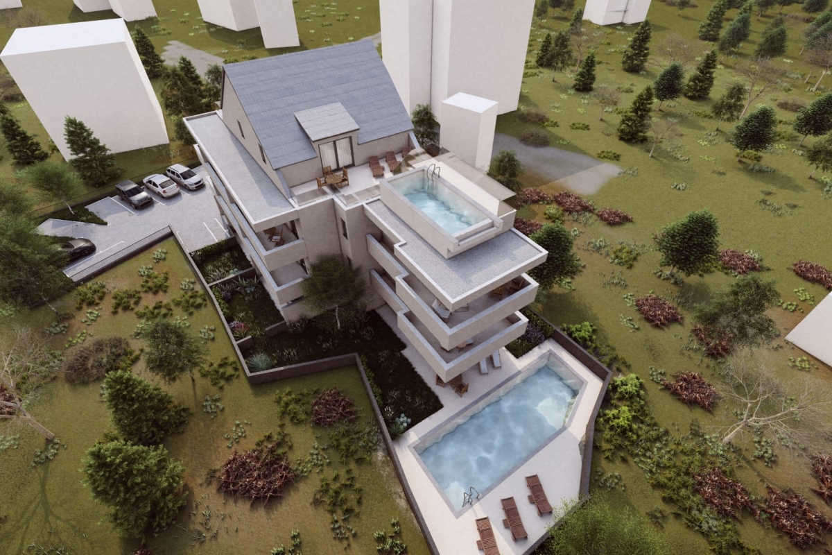 Attico di lusso con piscina privata e vista mare