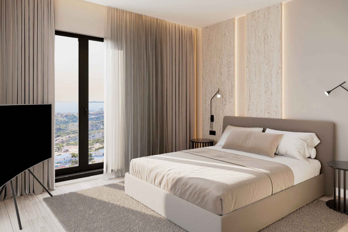 Attico di lusso con vista panoramica sul mare all'interno di un nuovo edificio
