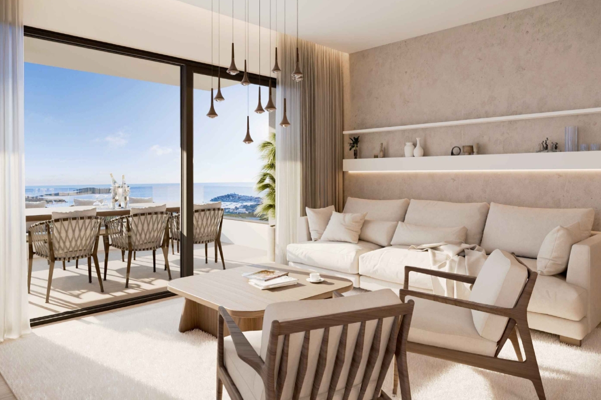 Attico di lusso con vista panoramica sul mare all'interno di un nuovo edificio