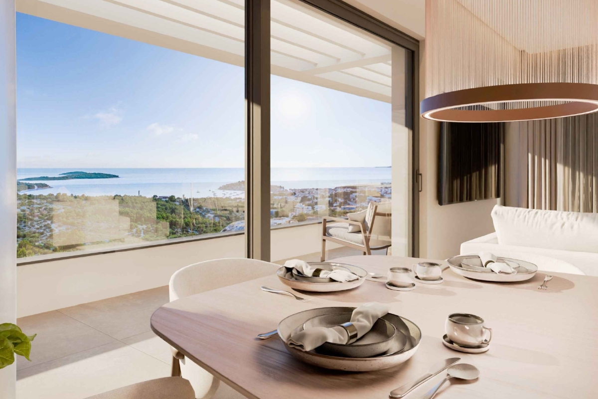 Attico di lusso con vista panoramica sul mare all'interno di un nuovo edificio