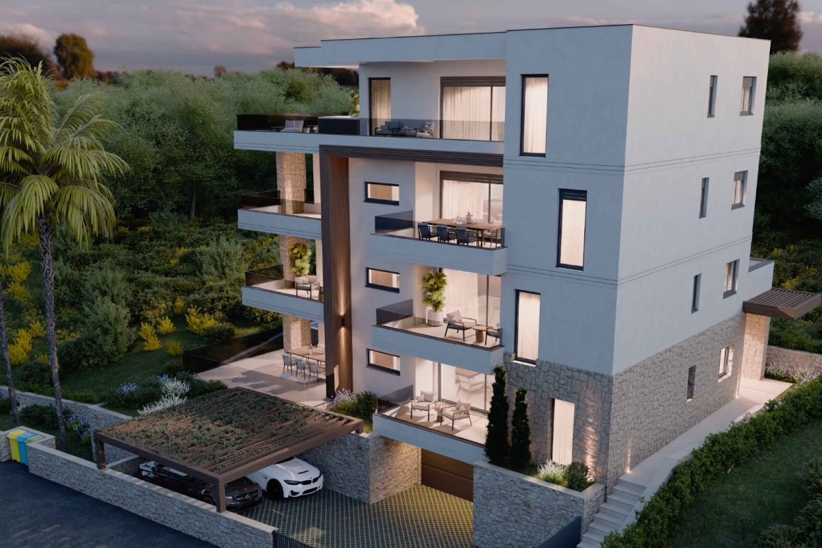 Attico di lusso con vista panoramica sul mare all'interno di un nuovo edificio
