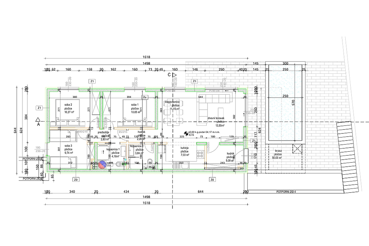 Ampio appartamento con piscina e giardino