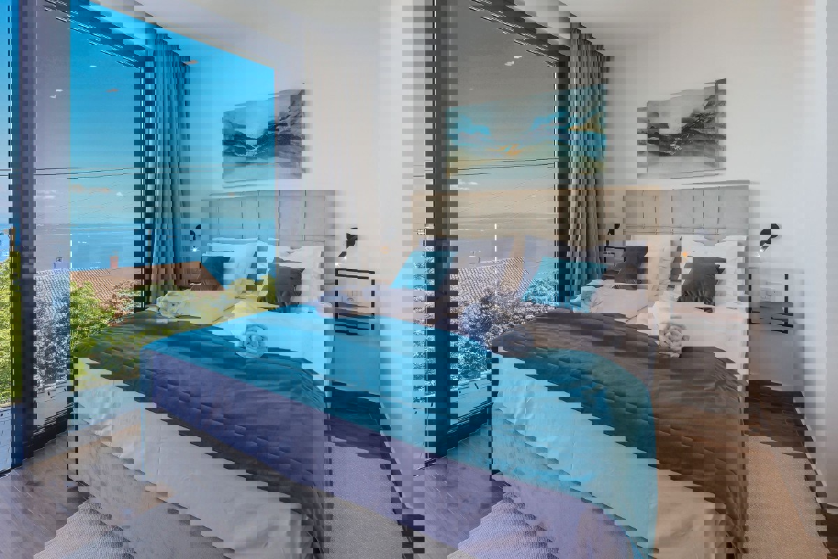 Villa con piscina e vista sul Golfo del Quarnero