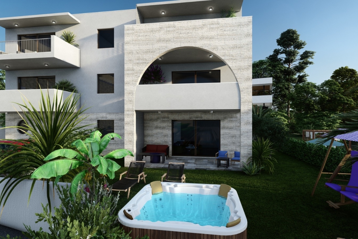 Appartamento di nuova costruzione a Ciovo con vista mare