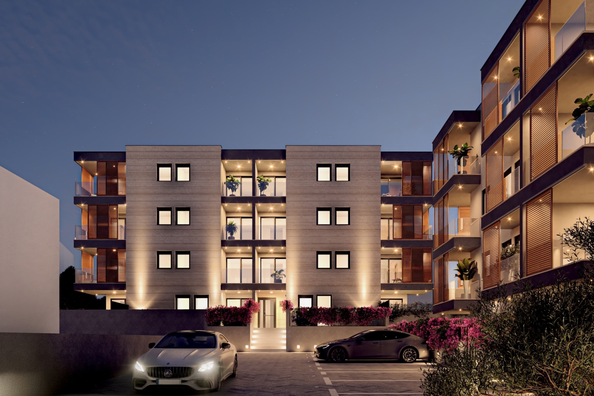 Appartamento con due camere da letto in un nuovo edificio in posizione tranquilla