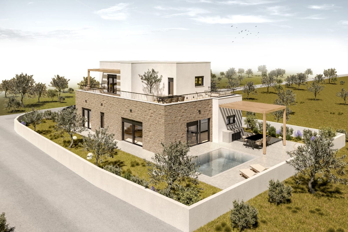 Casa unifamiliare di nuova costruzione con piscina e garage