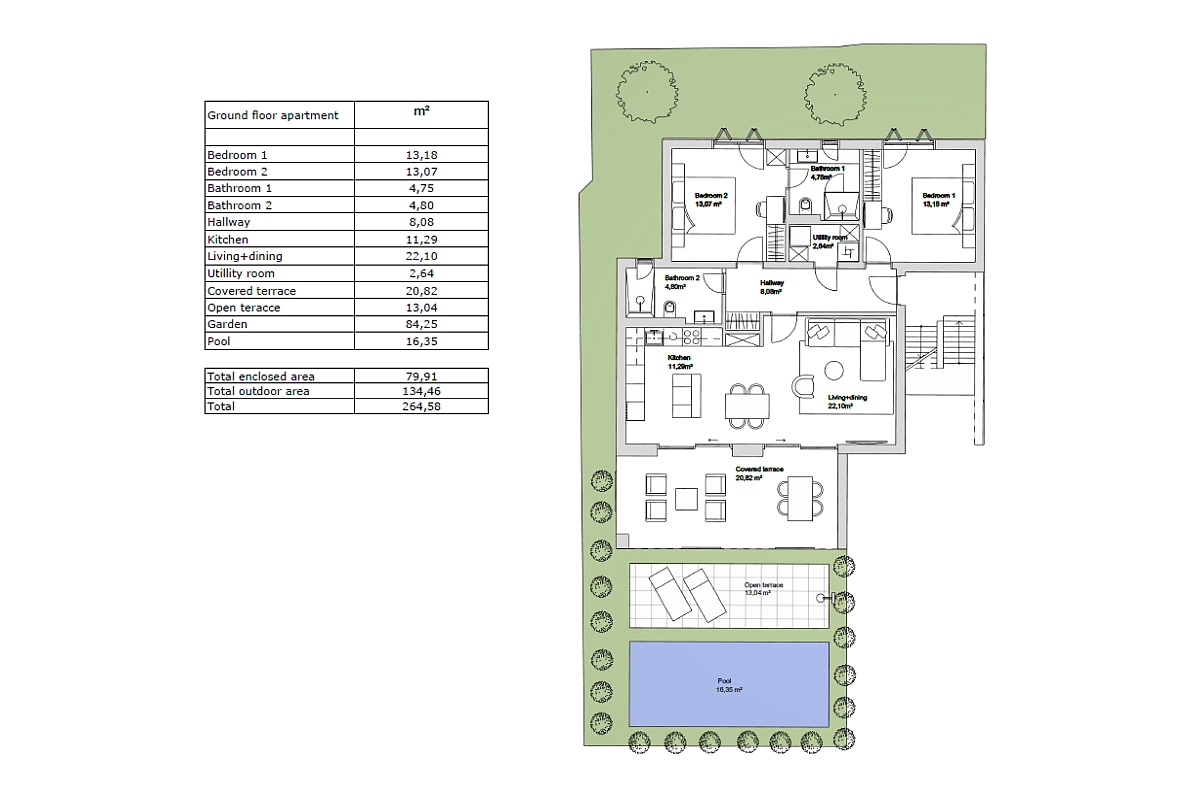 Moderna palazzina con vista mare