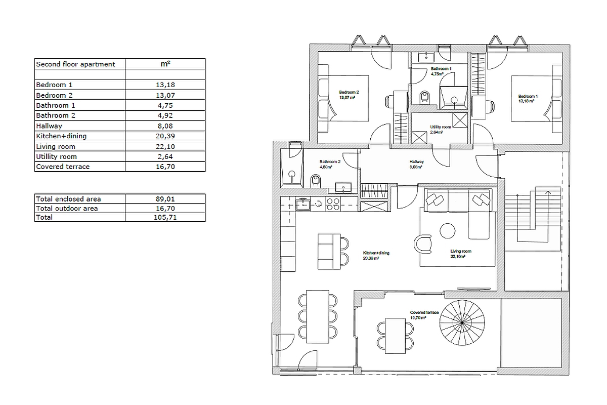 Moderna palazzina con vista mare