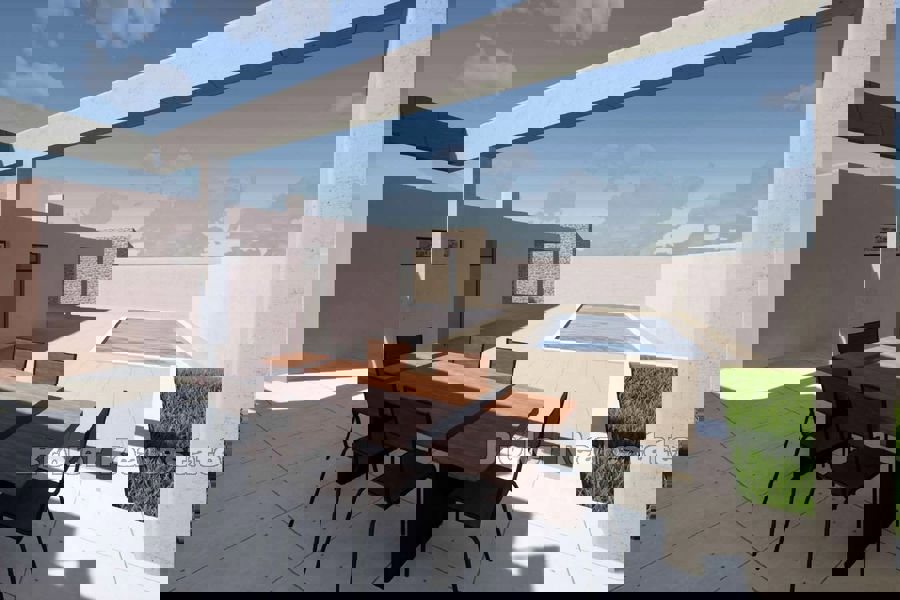 Casa a un piano di nuova costruzione con piscina