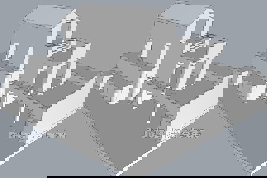 Casa con piscina e vista mare