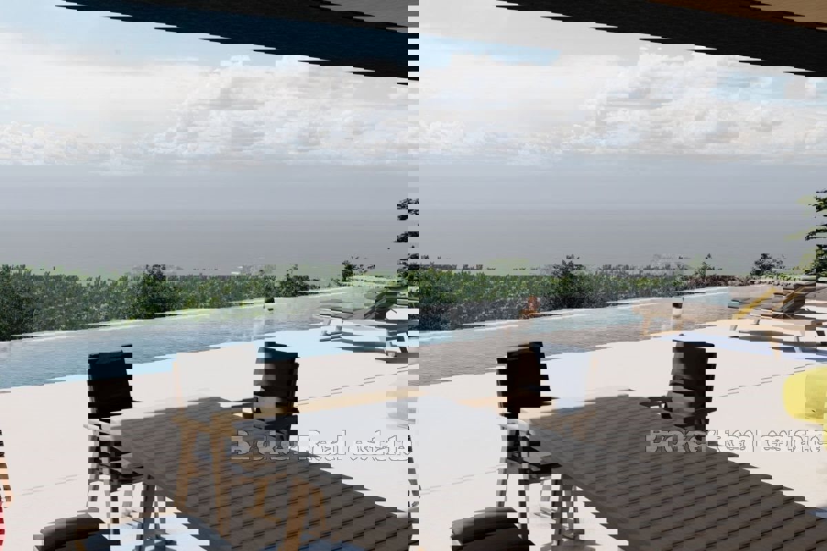 Terreno attraente con un progetto con vista aperta sul mare