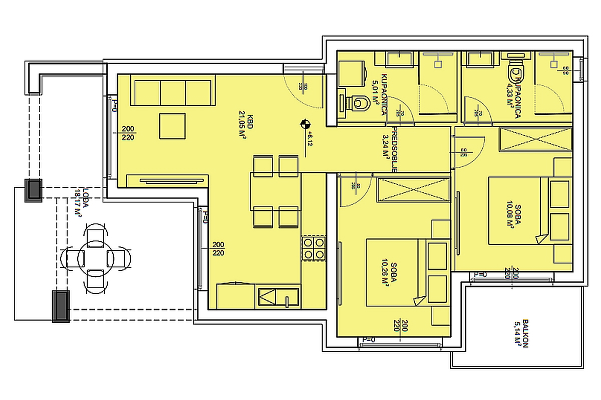 Appartamento moderno con terrazza sul tetto e parcheggio