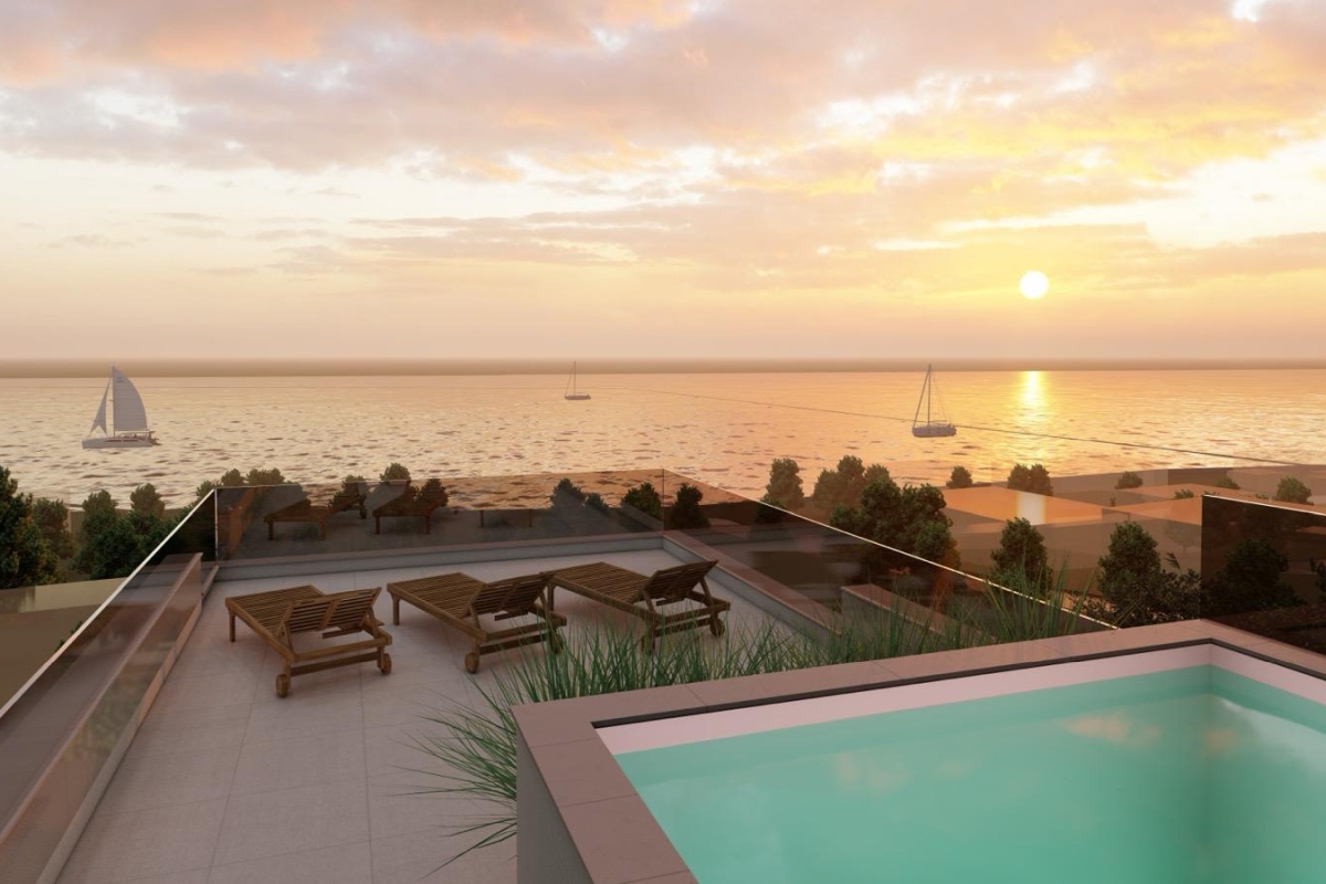 Appartamento di lusso con piscina privata e vista mare