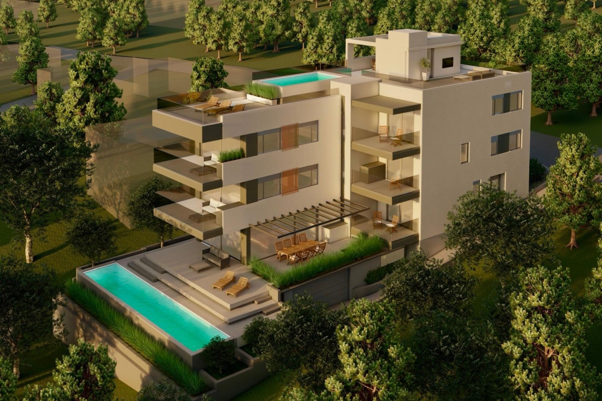 Appartamento di lusso con piscina privata e vista mare