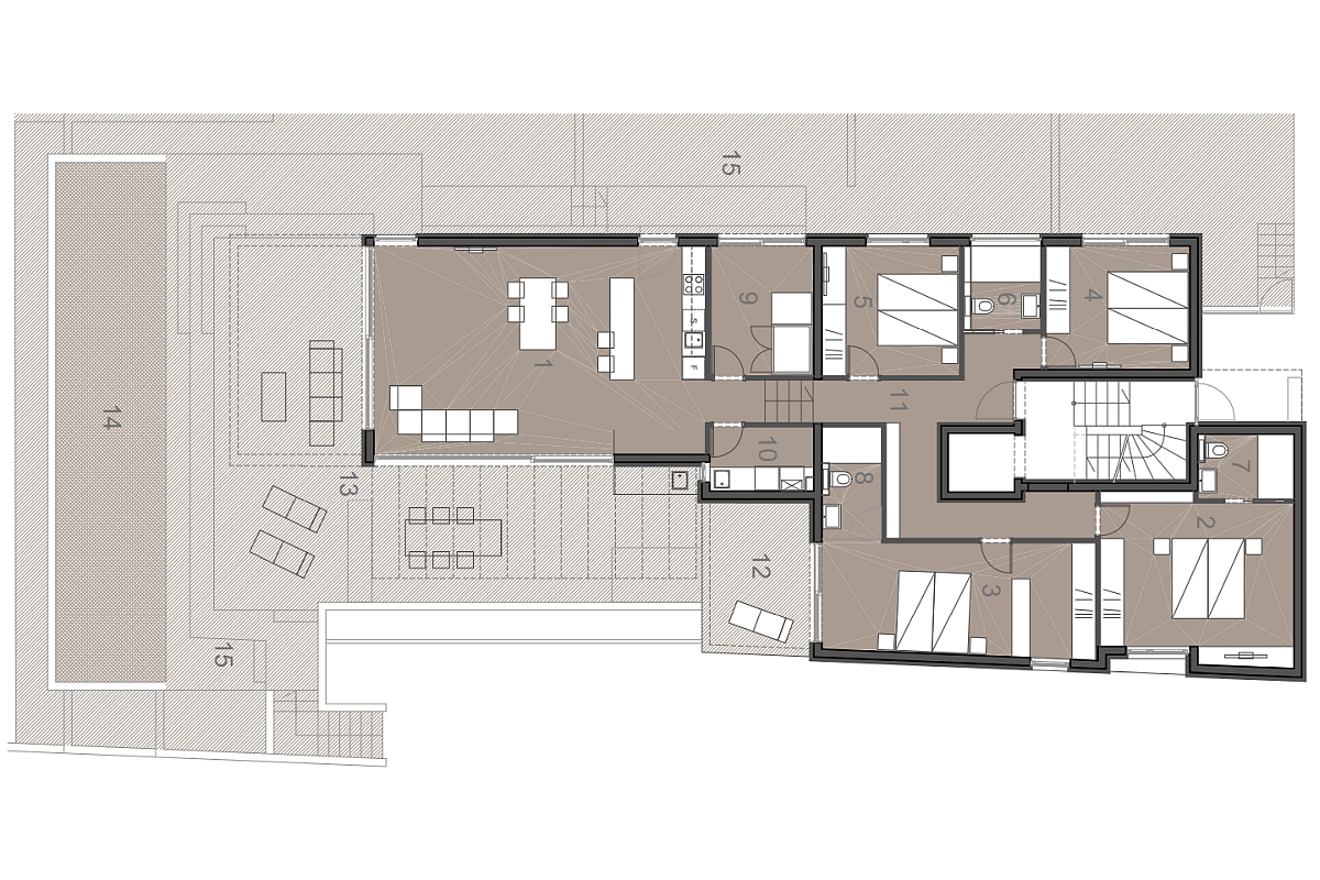 Appartamento di lusso con piscina privata e vista mare