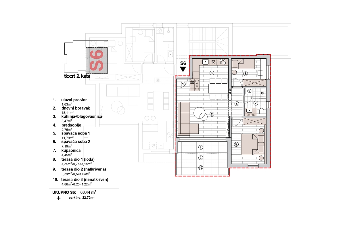 Moderno appartamento con vista mare in un nuovo edificio
