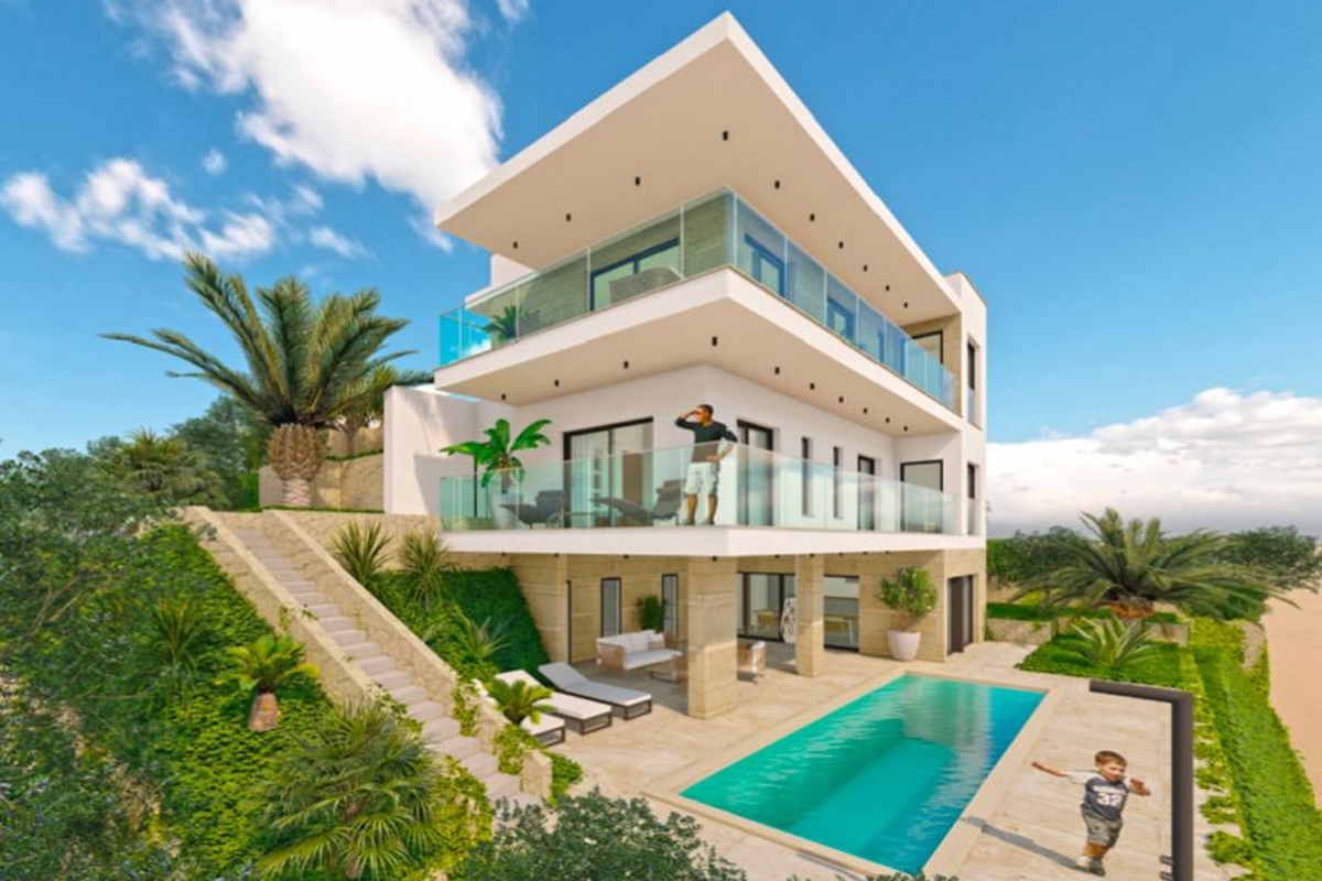 Terreno edificabile con progetto e vista panoramica sul mare