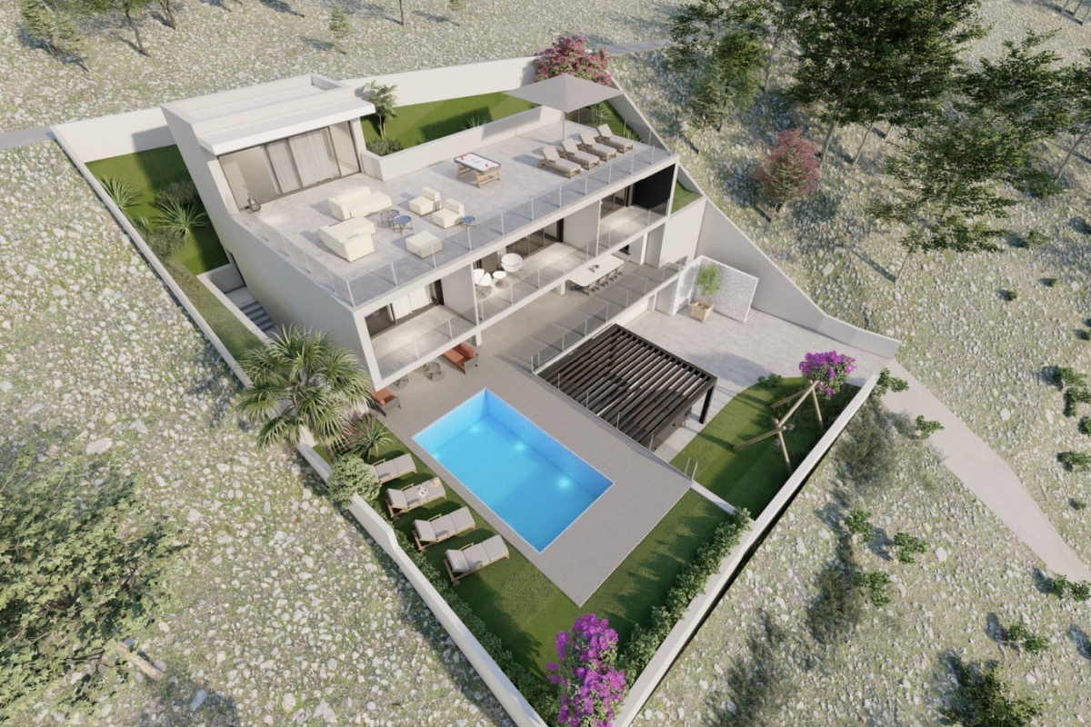 Terreno edificabile con progetto e vista mare