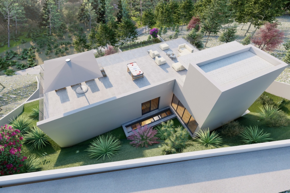 Terreno edificabile con progetto e vista mare