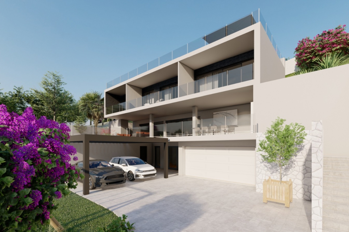 Terreno edificabile con progetto e vista mare