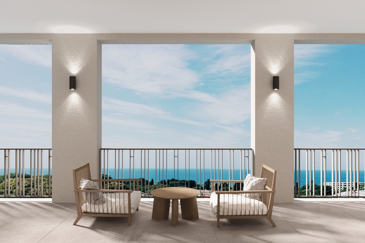 Appartamento con due camere da letto e vista mare