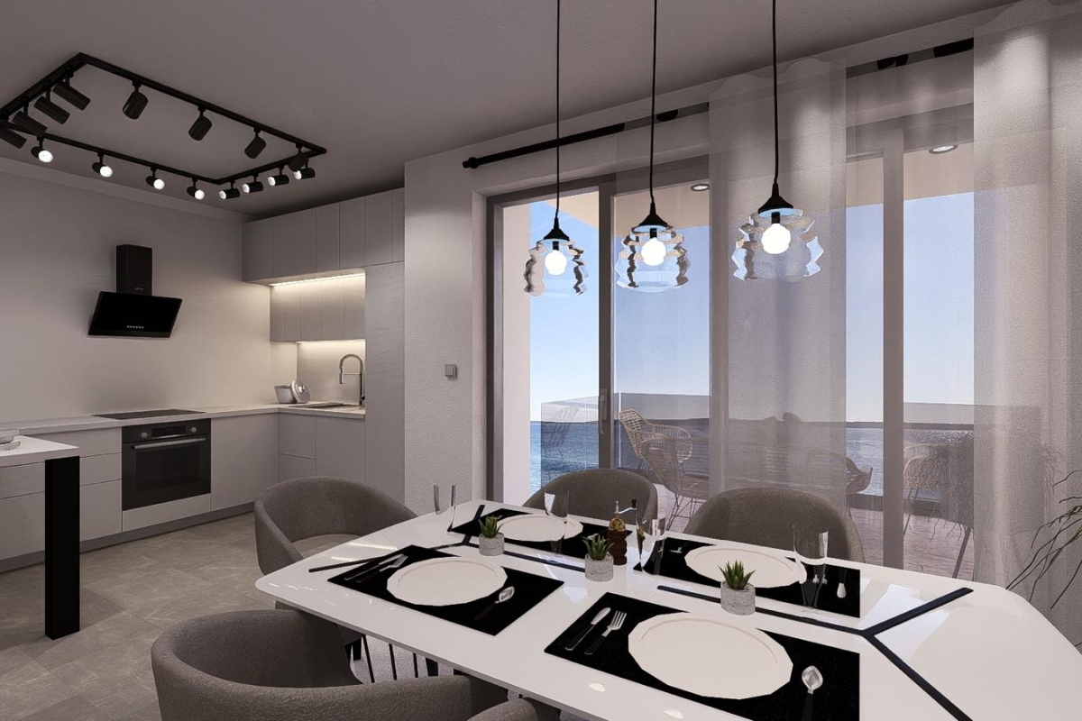 Moderno appartamento trilocale in prima fila sul mare