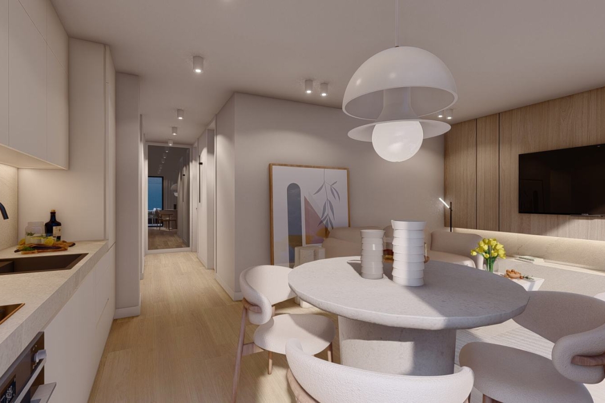 Appartamento con tre camere da letto in un nuovo edificio vicino al mare