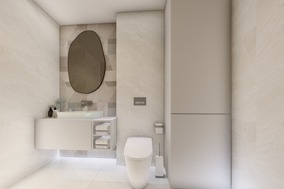 Appartamento con tre camere da letto in un nuovo edificio vicino al mare