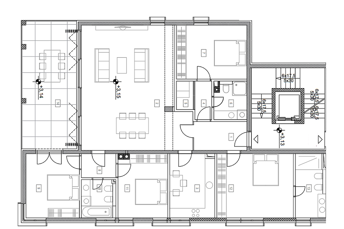 Lussuoso appartamento con quattro camere da letto in un nuovo edificio