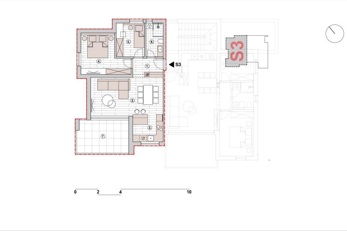 Splendido appartamento in un nuovo edificio con vista mare