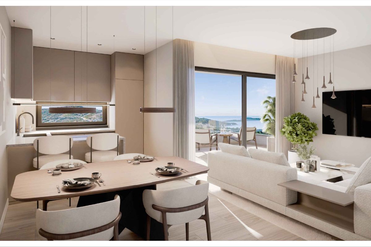 Splendido appartamento in un nuovo edificio con vista mare