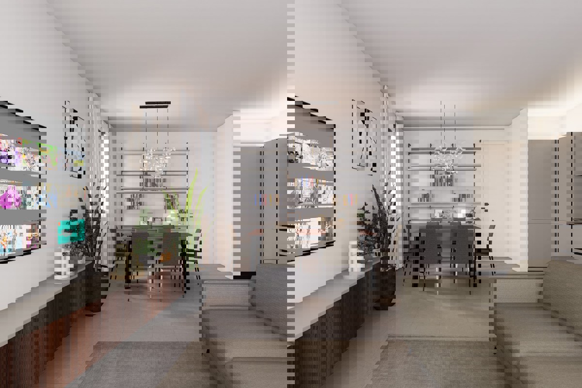 Lussuoso appartamento con ampio giardino e vista mare