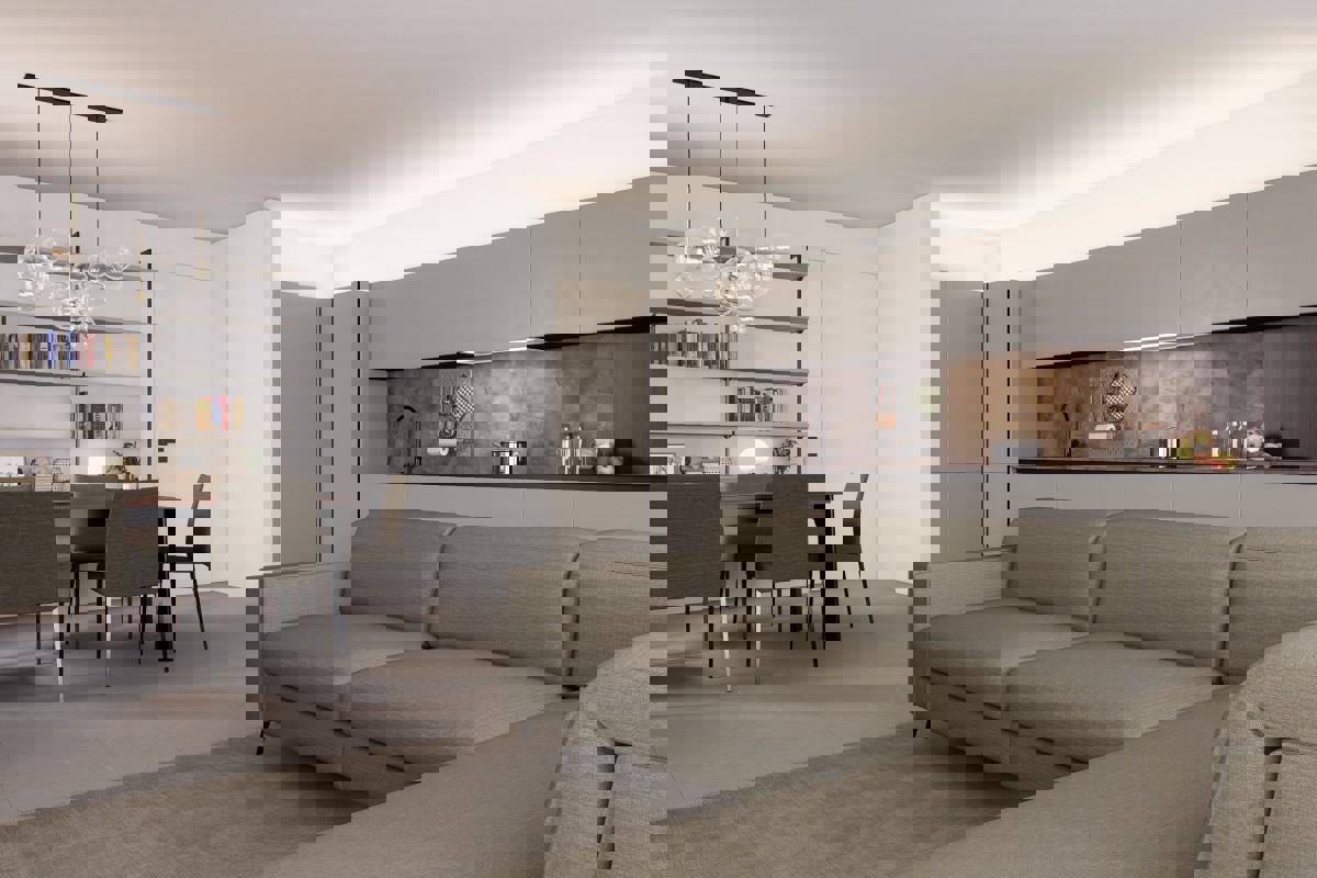 Lussuoso appartamento con ampio giardino e vista mare