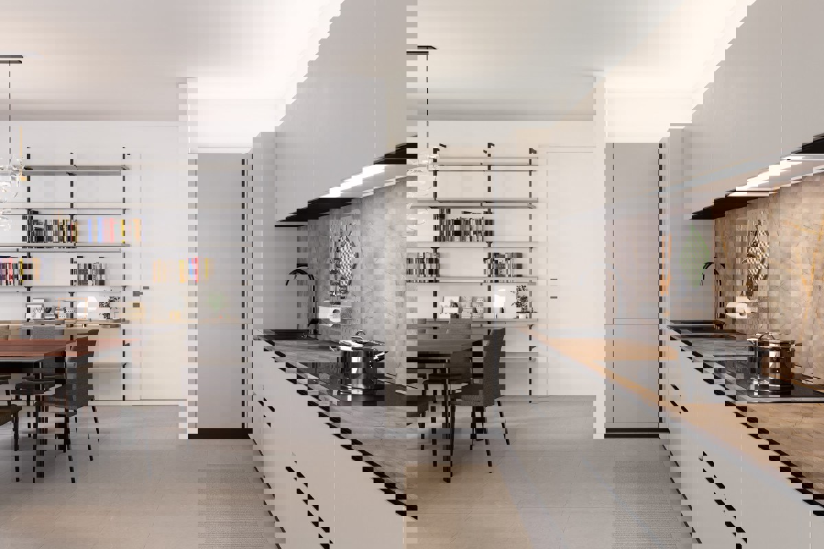 Lussuoso appartamento con ampio giardino e vista mare