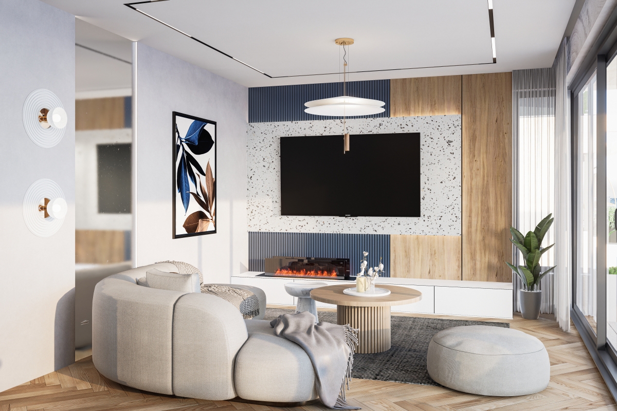 Ampio attico con due camere da letto in prima fila sul mare