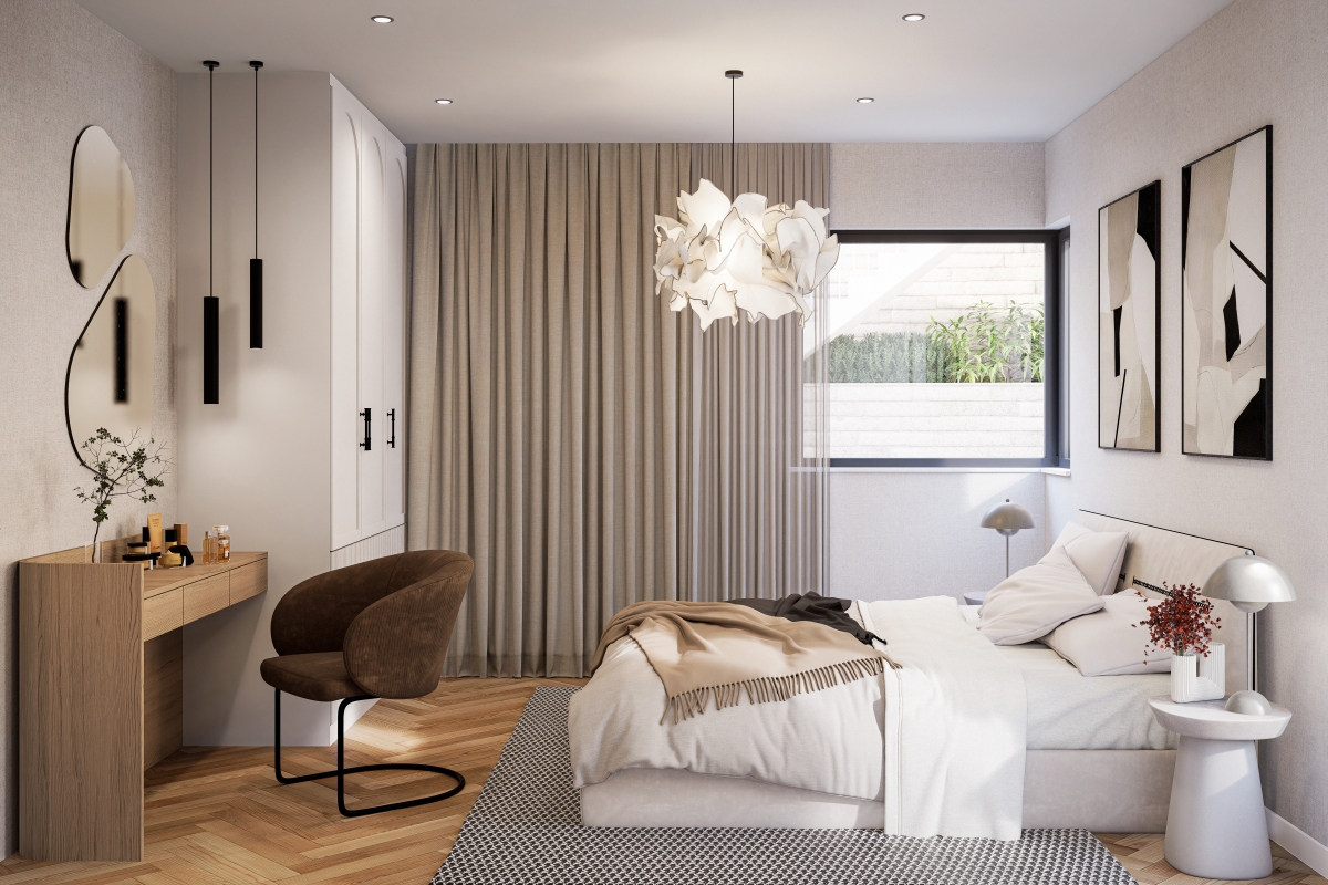 Ampio attico con due camere da letto in prima fila sul mare