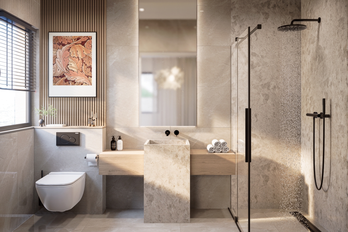 Ampio attico con due camere da letto in prima fila sul mare