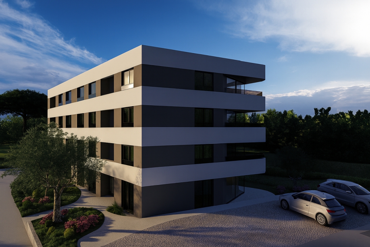 Ampio appartamento con due camere da letto in un moderno edificio urbano