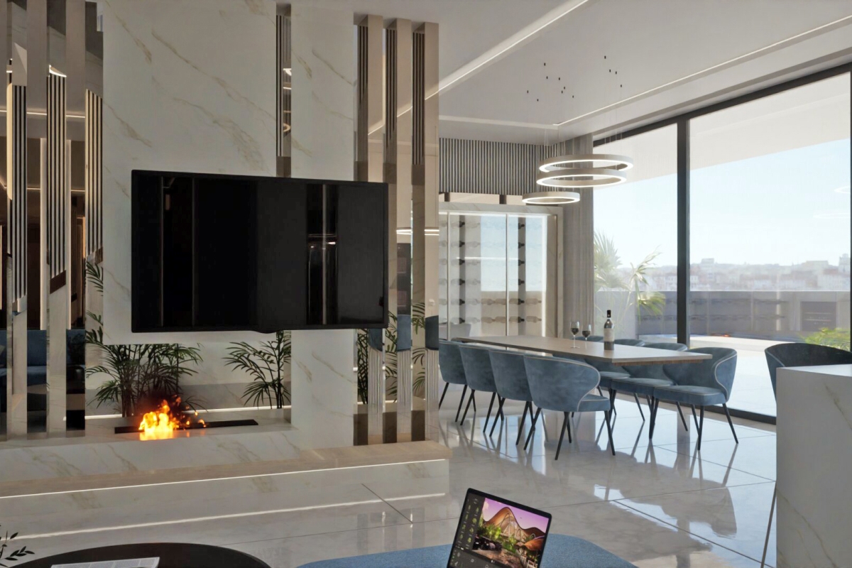 Villa di lusso in un nuovo edificio vicino al mare