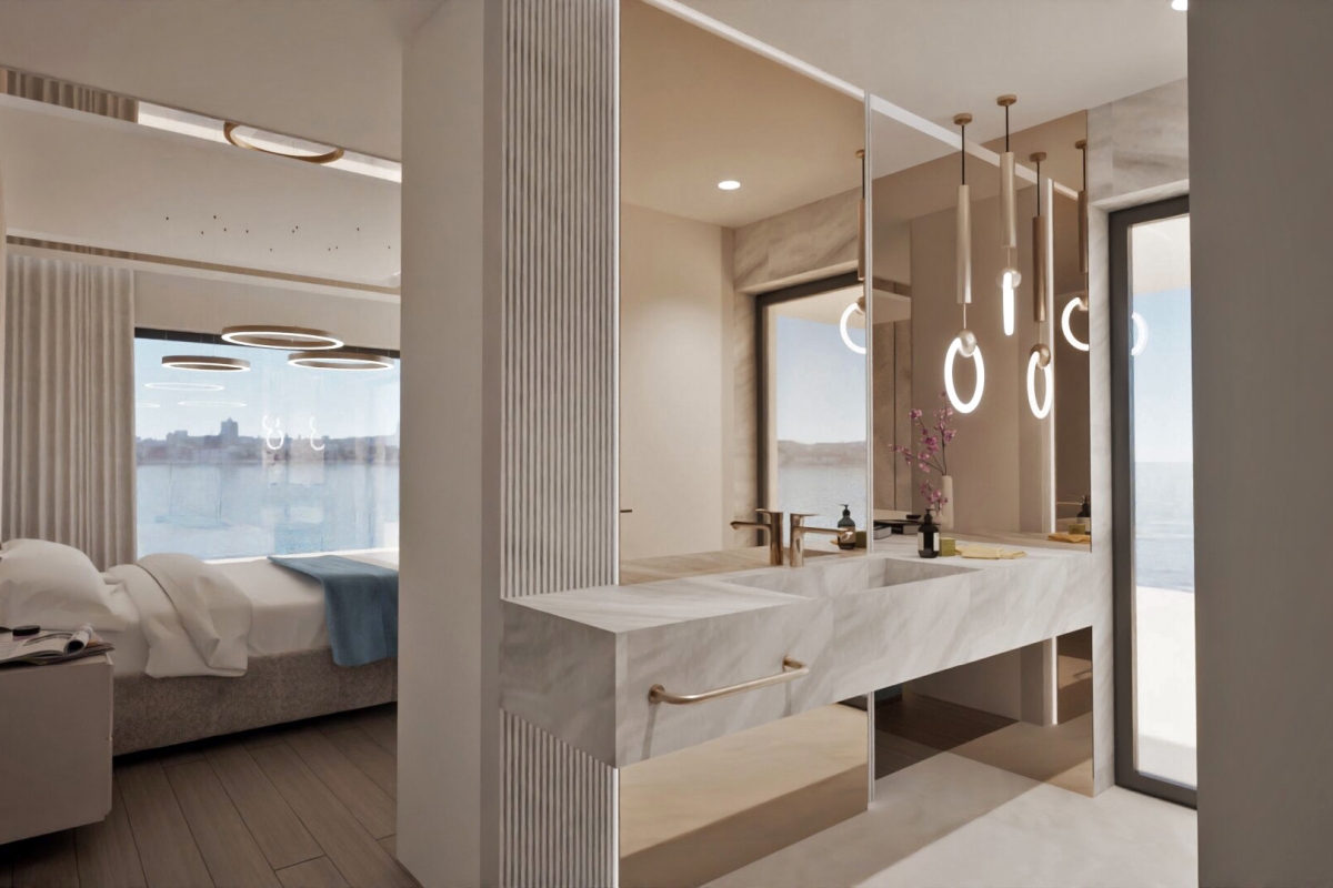 Villa di lusso in un nuovo edificio vicino al mare